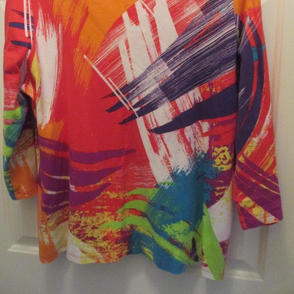 Westbound Woman Multi-Color Pullover Blouse/Top 2X - Picture 2 of 4